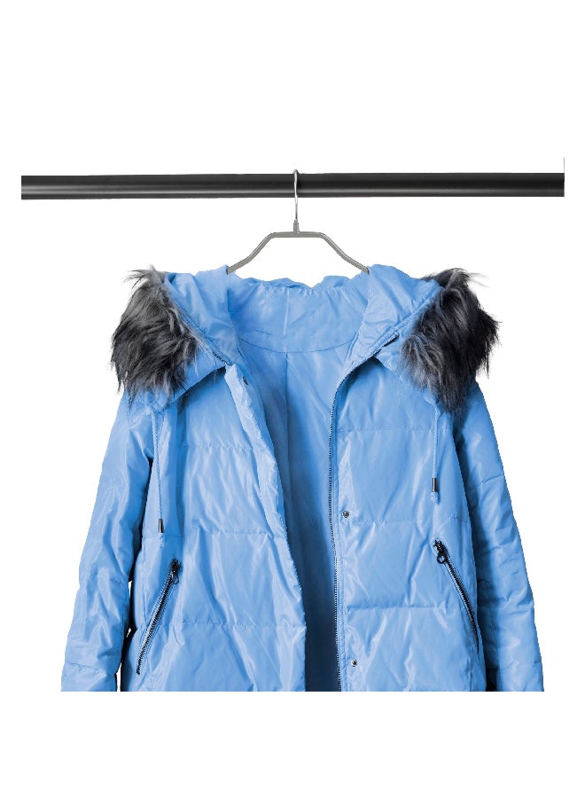 موا 04421 15 001 بودي فورم سيريس شمّاعة ملابس عريضة بخطاف دوار فضي 9 × 3 × 18.25 بوصة - Image 4