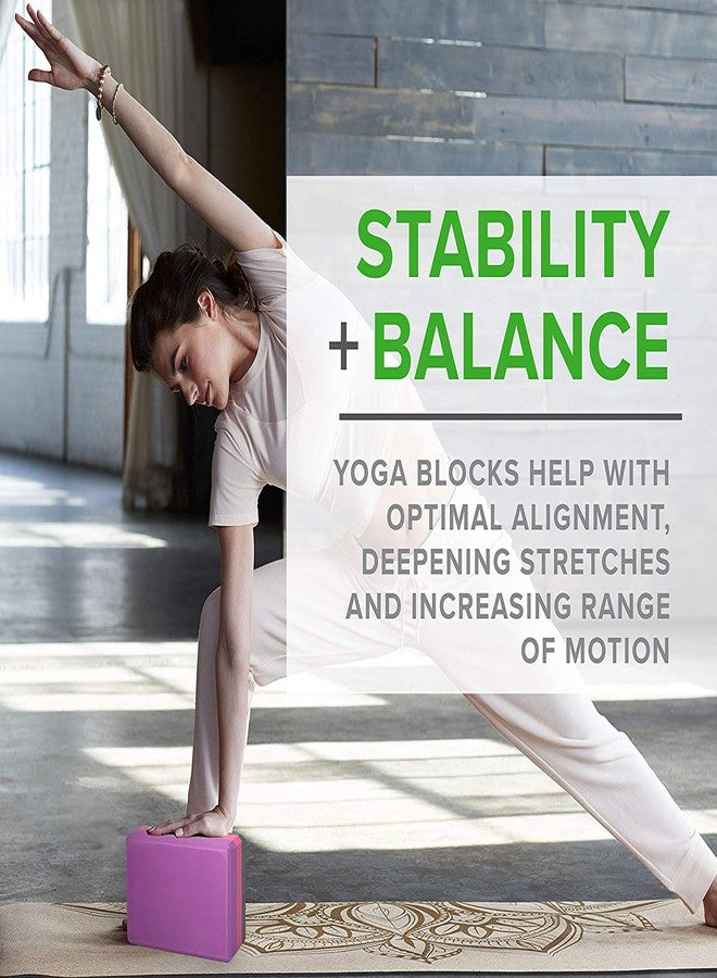 Krifa Enterprise Yoga Blocks Set of 2 - High Density EVA Foam Yoga Block Bricks for Men & Women, Odour Resistant & Moisture-Proof Pilates, Fitness, Stretching, Balance, Gym & Exercise Support - Image 5