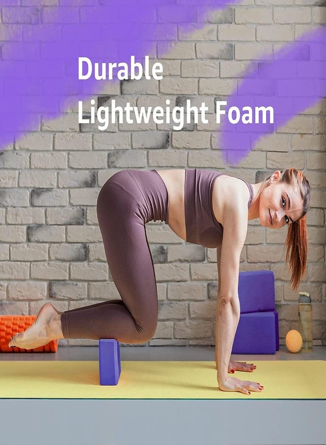 Krifa Enterprise Yoga Blocks Set of 2 - High Density EVA Foam Yoga Block Bricks for Men & Women, Odour Resistant & Moisture-Proof Pilates, Fitness, Stretching, Balance, Gym & Exercise Support - Image 3