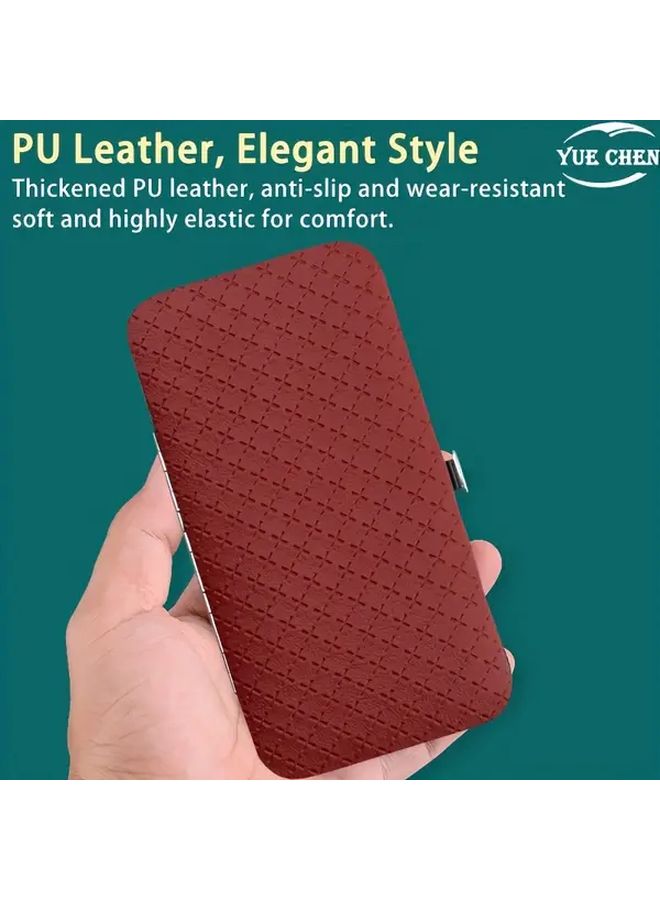 Sunset Red 8 Piece Nail Clipper Set Portable Manicure Pedicure And Ear Cleaning Tools - Image 5