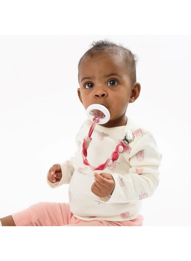 بوجينغ هيد مشبك مصاصة بابل بوب الحسي من السيليكون من بوجين هيد باسي جريب، لون أحمر دوار - Image 1