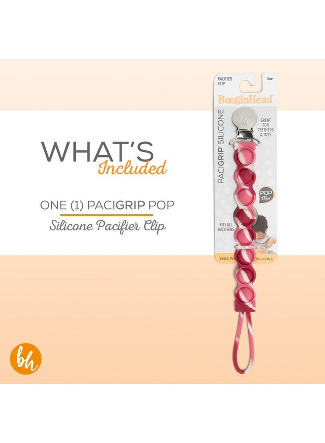 بوجينغ هيد مشبك مصاصة بابل بوب الحسي من السيليكون من بوجين هيد باسي جريب، لون أحمر دوار - Image 2