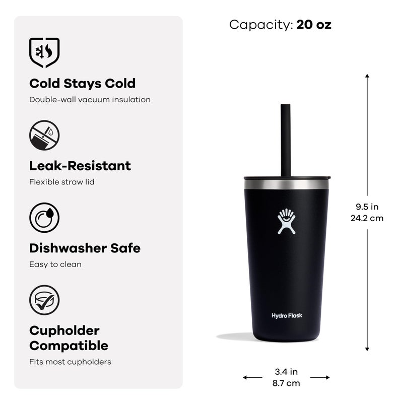 Hydro Flask 20 Oz All Around Tumbler Straw Lid Aloe - Image 2