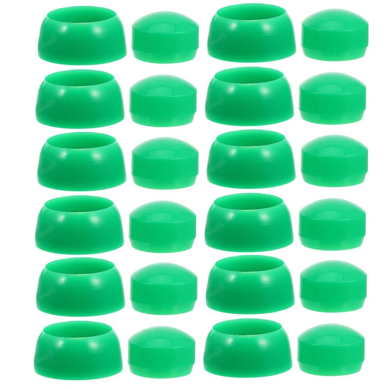 M10 Plastic Nut Covers Green 50pcs Safety Caps for Outdoor Playground Equipment Screws Bolts - Image 2