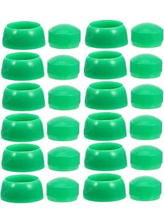 M10 Plastic Nut Covers Green 50pcs Safety Caps for Outdoor Playground Equipment Screws Bolts - Image 1