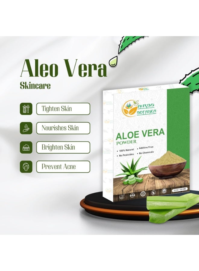 HERBS BOTANICA Aloe Vera Powder Organic for Hair Growth Skincare Haircare Organic, Moisturizing, and Soothing Aloe Barbadensis Vegan NO GMO 5.3oz 150g - Image 5