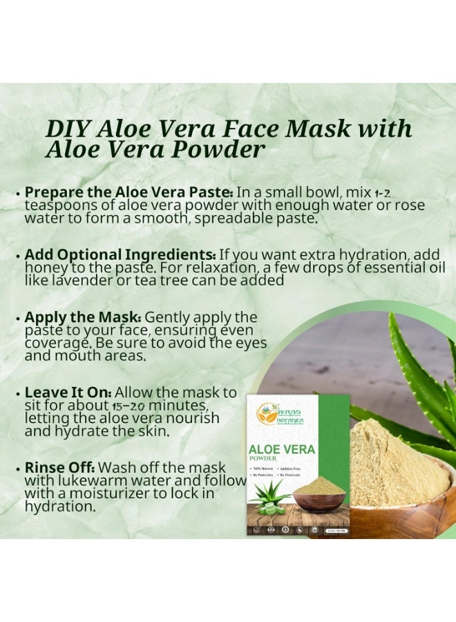 HERBS BOTANICA Aloe Vera Powder Organic for Hair Growth Skincare Haircare Organic, Moisturizing, and Soothing Aloe Barbadensis Vegan NO GMO 5.3oz 150g - Image 4