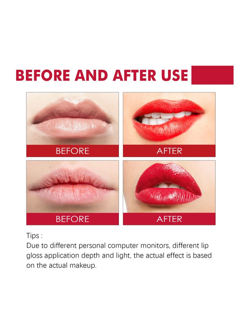 2 Pcs Peel Off Lip Stain, Tattoo Color Lip Gloss Long Lasting Smudge Proof, Waterproof Tear-off Lip Gloss, Gloss Tattoo Magic Color Lip Stain Tints for Women Girls (Cherry Red) - Image 3