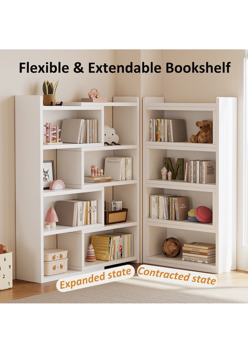 YY-ريشير رفوف كتب مفتوحة متعددة الطبقات قابلة للتوسع ، رفوف عرض الزاوية المستقلة ، توفير المساحة الرف الأرضي للمكتب ، غرفة المعيشة المنزلية وغرفة النوم - Image 2