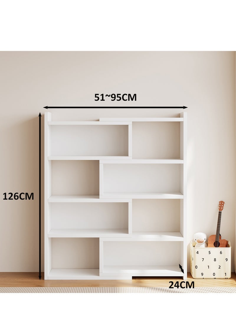 YY-ريشير رفوف كتب مفتوحة متعددة الطبقات قابلة للتوسع ، رفوف عرض الزاوية المستقلة ، توفير المساحة الرف الأرضي للمكتب ، غرفة المعيشة المنزلية وغرفة النوم - Image 5