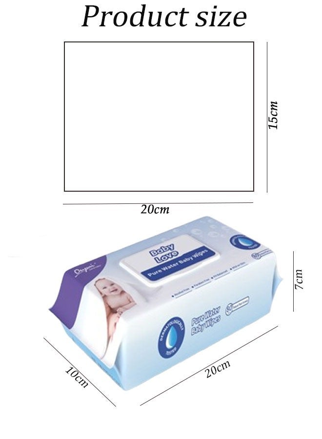 Baby Wipes, 80-Count Pack with Flip-Top Lid, Unscented & Hypoallergenic, Gentle Cotton-Feel Cloths for Diaper Change, Hands & Face Cleaning - Image 2