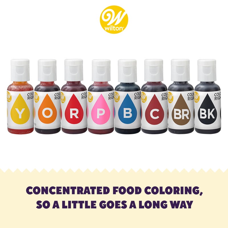 Wilton Color Right Performance Food Coloring System, Ultra-Concentrated Liquid Gel Colors for Customizing Cake Batter, Icing & Fondant, 8-count - Image 2