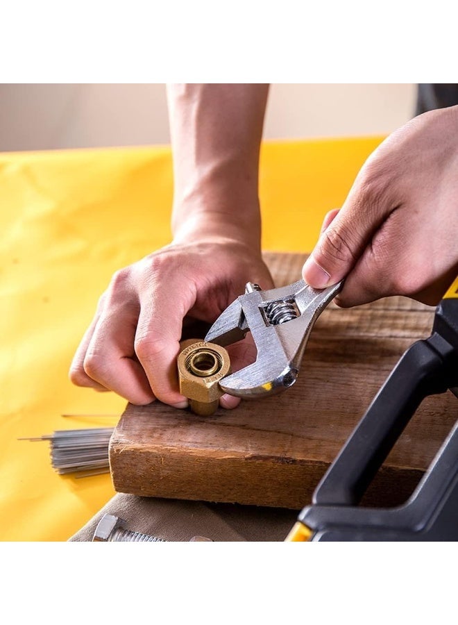 Deli 8-Inch Adjustable Wrench - Professional Grade Silver Steel Wrench for Plumbing & DIY Repairs - Image 4