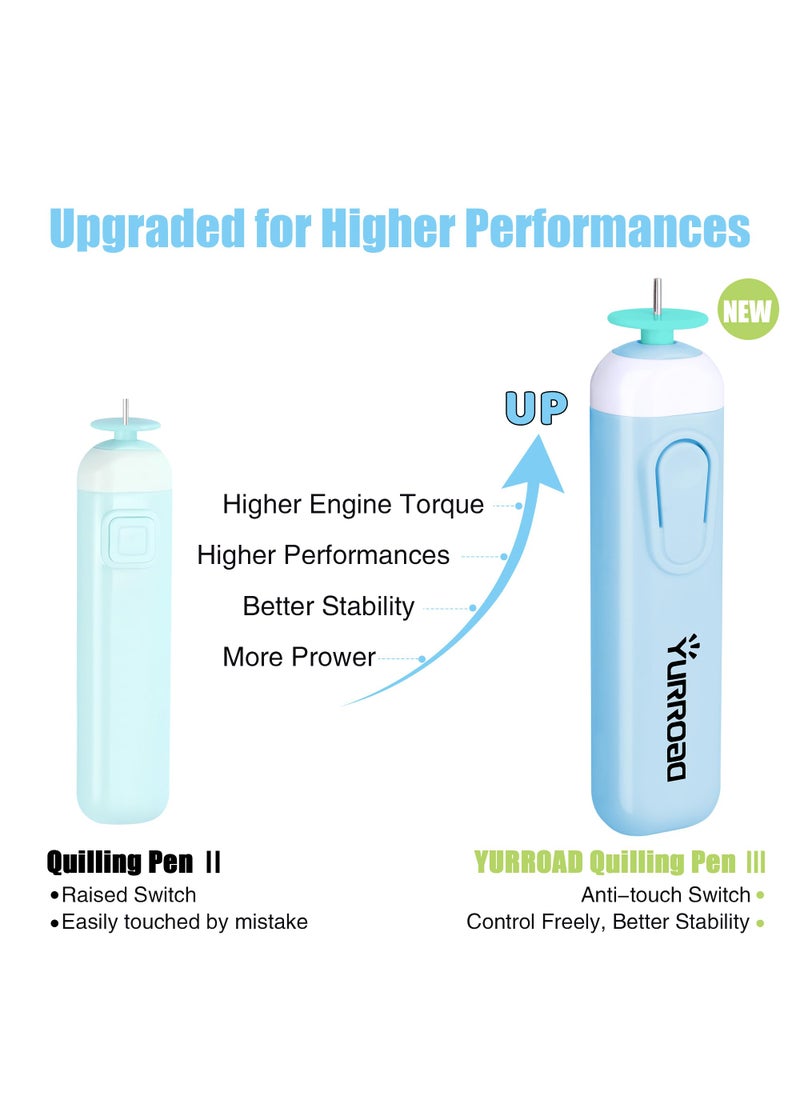 YURROAD 2 in 1 Quilling Slotted Tool Paper Rolling Electric Pen for General Quilling Paper Strips and Wider Paper Strips  - Image 3