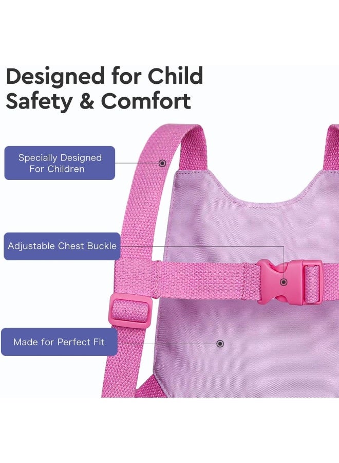 Haktoys Toddler Safety Harness Vest and Leash Set: Secure and Safe for Outdoor Adventures (Pink Unicorn) - Image 5