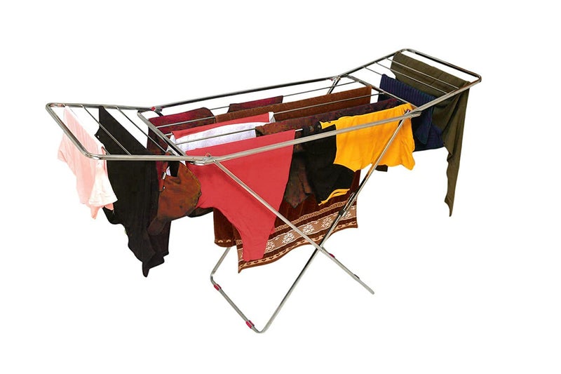 Rainbow Drywell Butterfly Stainless Steel Foldable Cloth Drying StandDouble Rack Cloth Stand for Drying ClothesCloth StandClothes DryerLaundry RacksCloth Hanger for IndoorOutdoorBalcony - Image 4