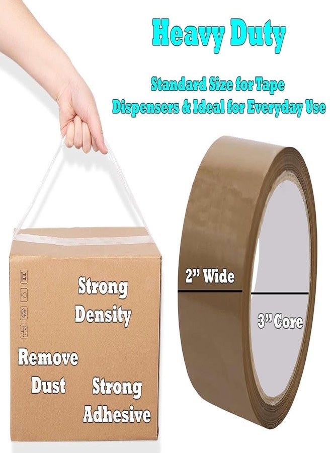 POWERLON Self Adhesive 42 Micron Strong Cello Tape - BOPP Industrial Packaging Tape for E-Commerce Box Packing, Office and Home use (48mm / 2" Width (65 Meter), Brown, 36) - Image 2