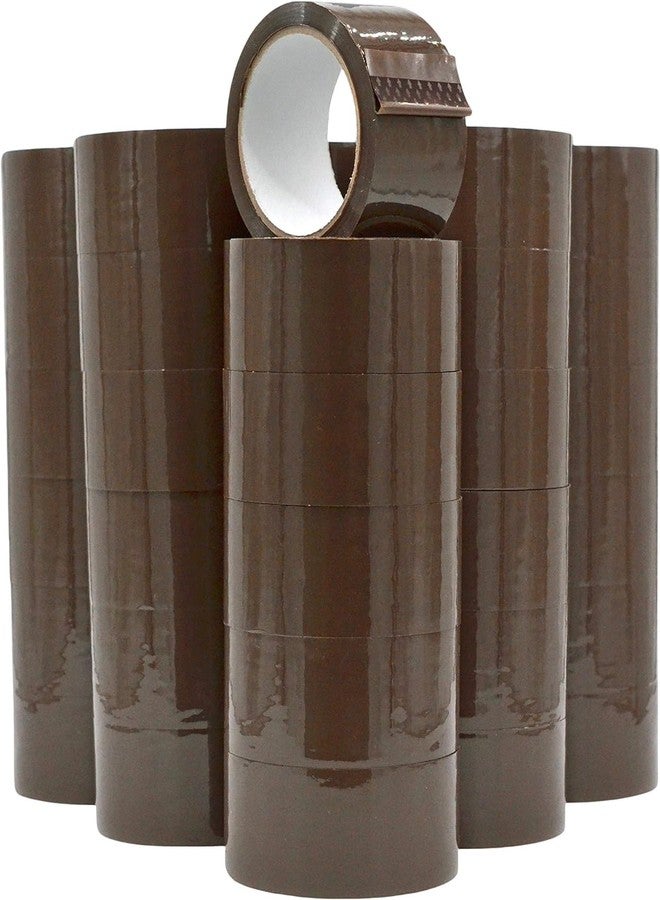 POWERLON Self Adhesive 42 Micron Strong Cello Tape - BOPP Industrial Packaging Tape for E-Commerce Box Packing, Office and Home use (48mm / 2" Width (65 Meter), Brown, 36) - Image 1