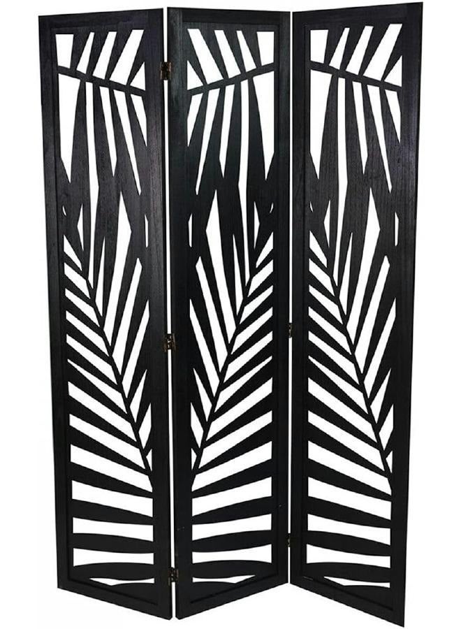 لوفت حاجز متعدد الأغراض بارتفاع 170 سم مصنوع من ألياف الخشب والباولونيا، الطول 120 × العرض 1.8 × الارتفاع 170 سم، أسود، MDF-156866A - Image 2