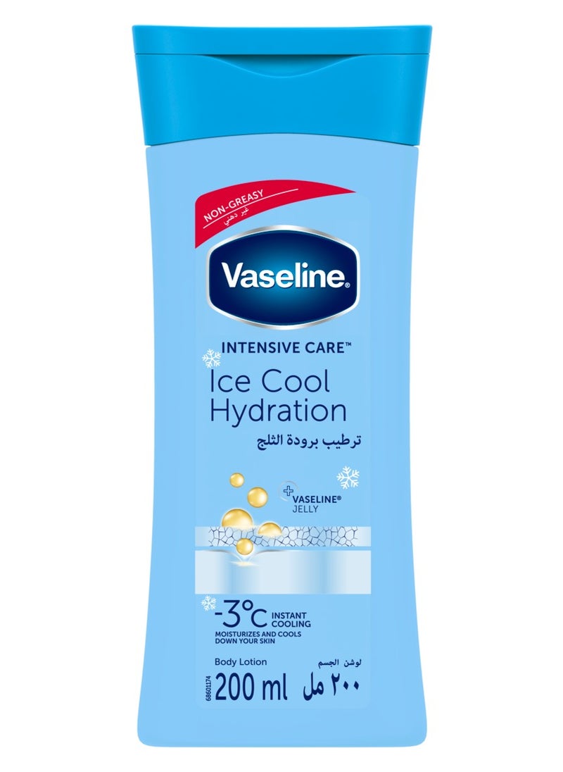 Vaseline - Intensive Care Body Lotion Ice Cool Hydration hydrates and cools your skin down by -3 °C 200ml - Image 1