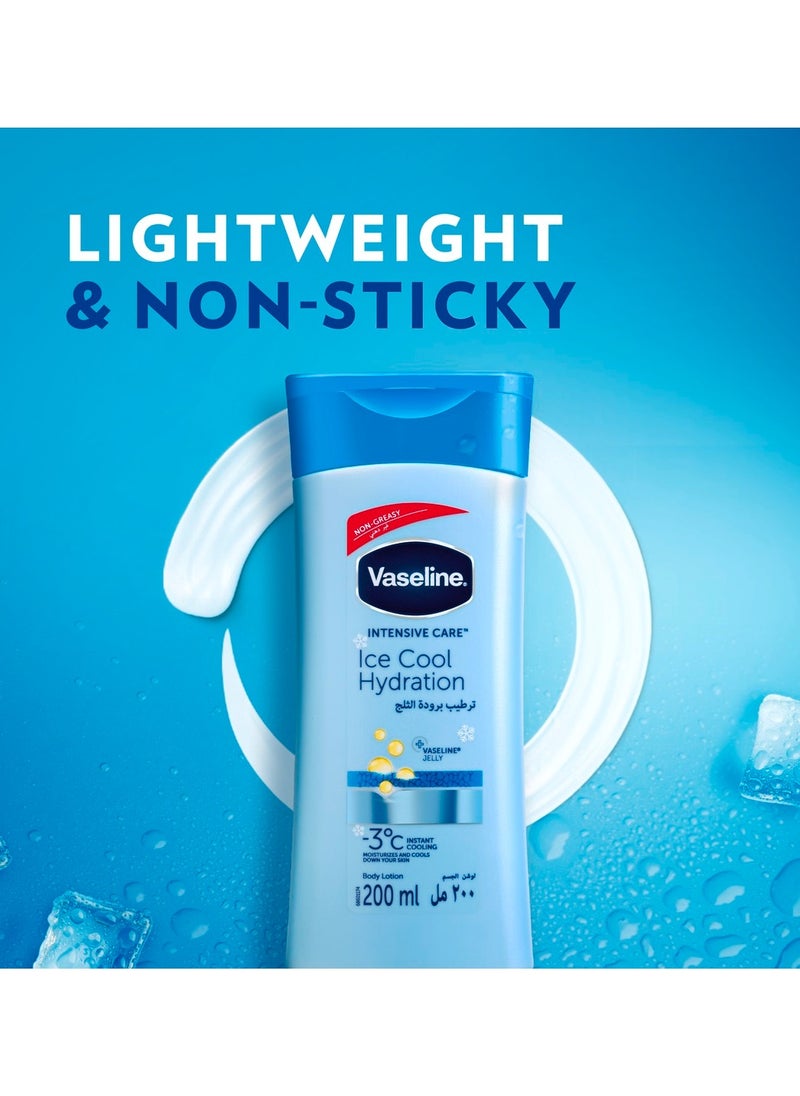 Vaseline - Intensive Care Body Lotion Ice Cool Hydration hydrates and cools your skin down by -3 °C 200ml - Image 1