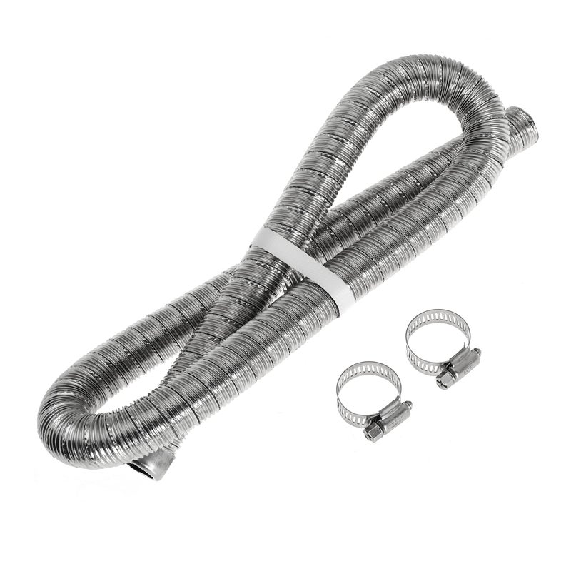 Gopayia 100cm 24mm Exhaust Pipe for Diesel Heater 1 Inch ID Generator Exhaust Extension with Clamps for Parking Air Heaters Replaces 36061296 90394 Double Wall - Image 2