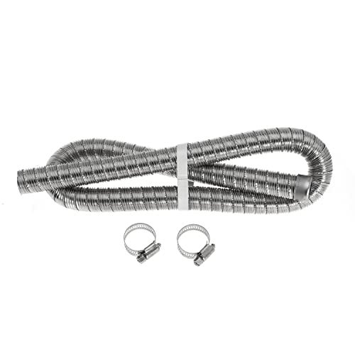Gopayia 100cm 24mm Exhaust Pipe for Diesel Heater 1 Inch ID Generator Exhaust Extension with Clamps for Parking Air Heaters Replaces 36061296 90394 Double Wall - Image 3