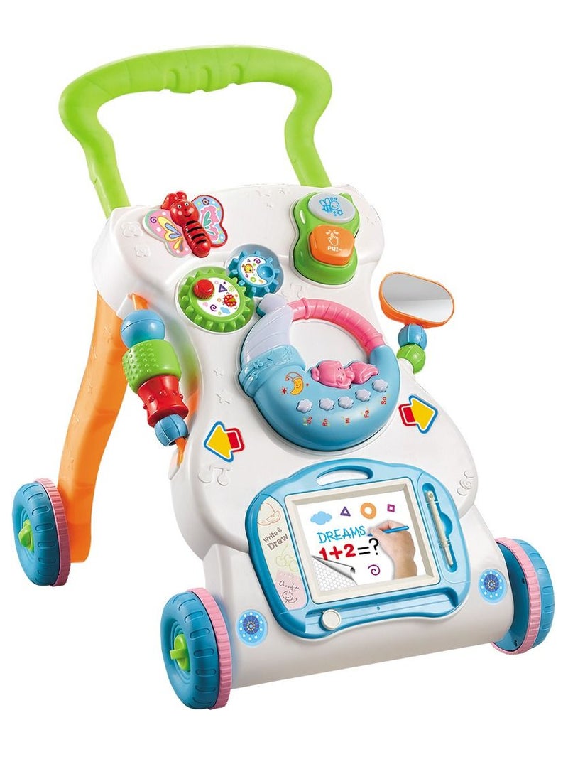 HUNGER 2 In 1 First Steps Baby Walkers Sounds Music and Lights Fun Push Along Walker  - Image 2