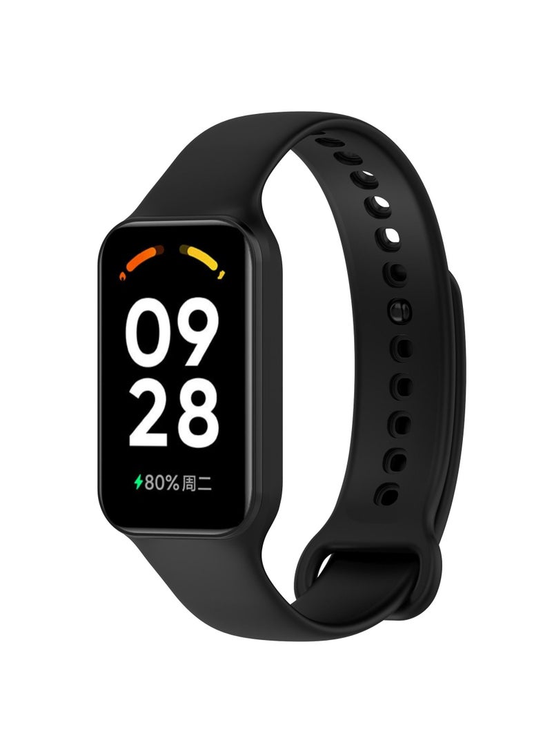 1Pcs Watch band for Redmi smart band 2/xiaomi band 8 active watch strap Black - Image 2
