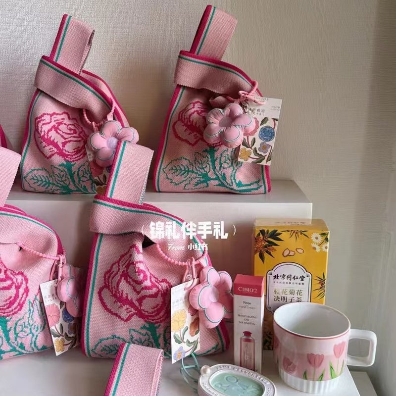 New Teachers' Day Gift Suit Accompanying Gift Bag For School Season Gift Bag Advanced Handbag Flower Women'S Bag - Image 3