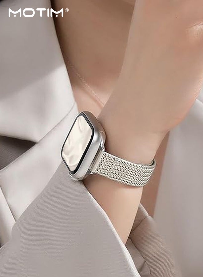 Motim Apple Watch Metal Band, Compatible with Apple Watch Band 42mm 44mm 45mm 49mm, Women Metal Strap Thin Watch Wristband for iWatch Series10 9 8 7 6 5 4 3 2 1 SE Ultra 2﻿ - Image 5