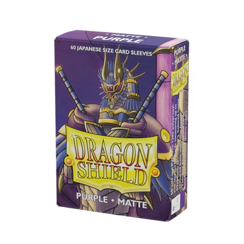 Dragon Shield Japanese Size Card Matte Sleeves 60 CT Smooth Tough Premium TCG Sleeves Compatible with YuGiOh Naruto Cardfight Vanguard Purple - Image 1