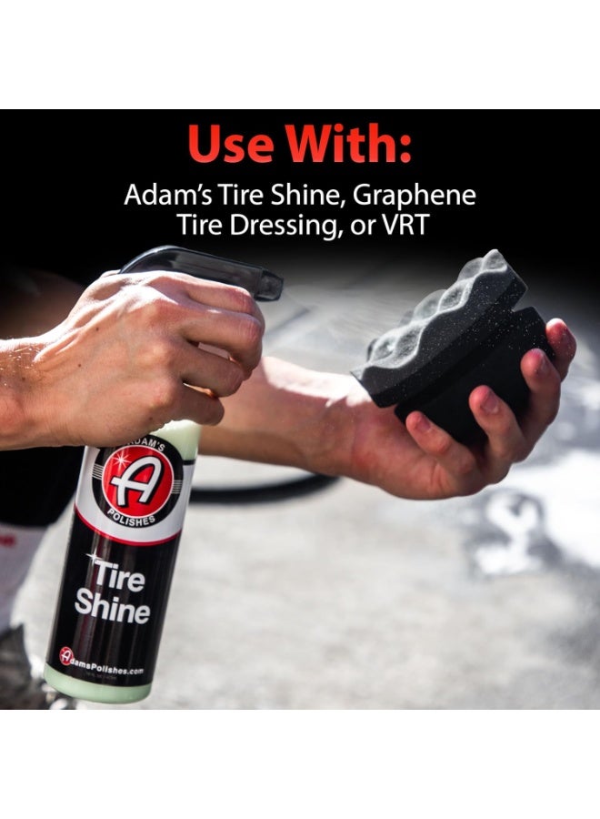 أدام برو تاير هيكس جريب أبليكيتور (3 حبات) - إسفنجة سوبج باش تلمع الطوموبيل | مستلزمات التنظيف بعد الغسل للڤينيليوم، المطاط وزوايا العجلات - Image 5