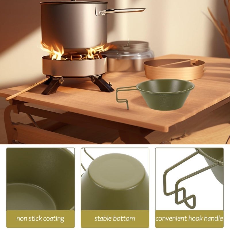 Stainless Steel Camping Bowl Set Non Stick Coating 250ml Lightweight Outdoor Soup Bowl - Image 4