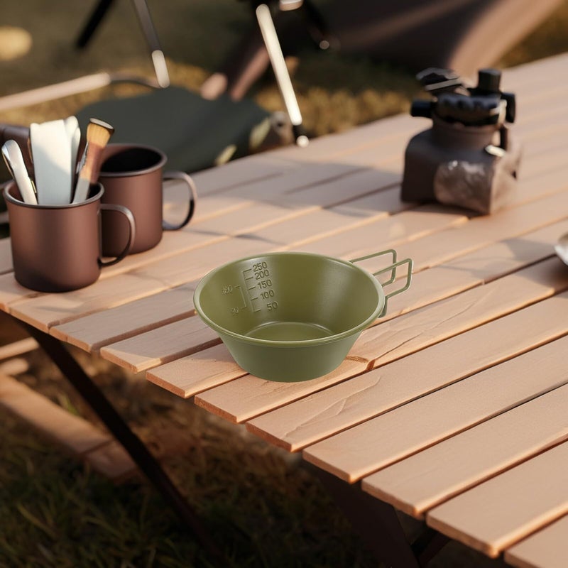 Stainless Steel Camping Bowl Set Non Stick Coating 250ml Lightweight Outdoor Soup Bowl - Image 5