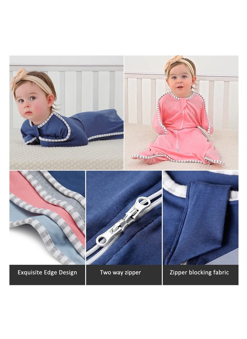 SYOSI - Swaddle Wrap For Baby, Newborns Baby Sleeping Bag, Baby Muslin Swaddle Sleeping Bag, Block External Stimuli, Breathable Soft Premium Cotton For Kids Aged 0-3/3-6 Months Navy Blue, 3-6 Months - Image 1