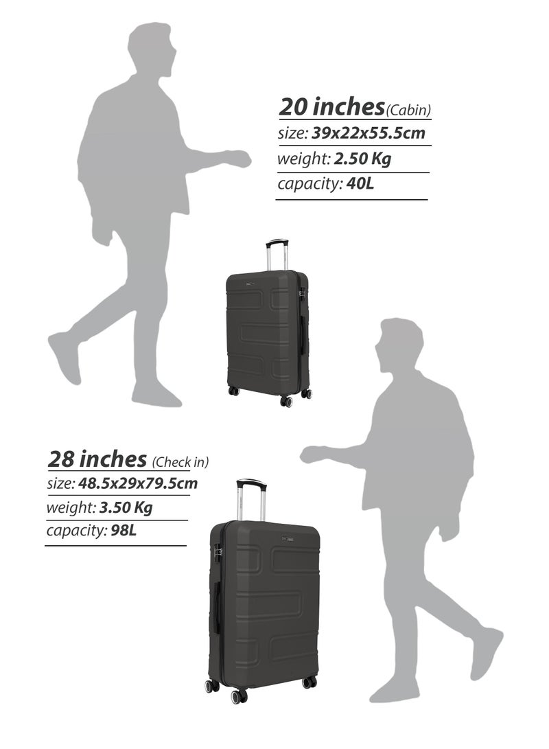 PARAJOHN Large Size Lightweigh ABS Hardside Spinner Luggage Trolley -28 Inch | Carrying 30KG 4-Wheel Hardshell Suitcase-Grey - Image 4