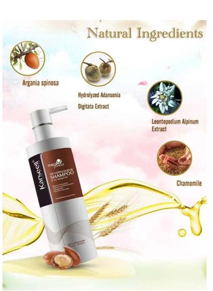 Karseell Argan Oil Shampoo Herbal Extract Moisturizing Deep Repair Smooth Shampoo for Dry and Damaged Hair 500 ML  - Image 3