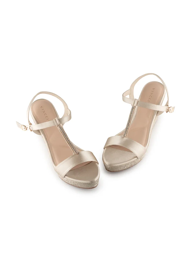 Vincci Women Multi Strap Wedge Sandals