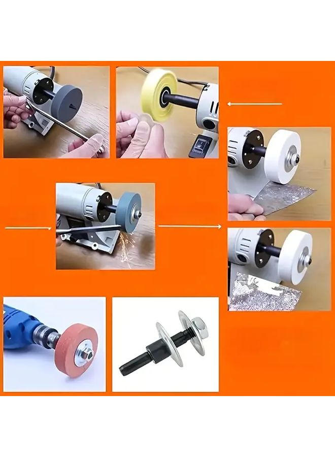 Heavy Duty 100% Wool Polishing Lap Grinder Wheel 20mm Thick High Density Wool Pile Ceramic Core Fiber Wheel Jewelry Metal Wood Gemstone Grinding Polishing Compatible with Belt Sanders DIY Tool Grinding 7 Piece Set - Image 2