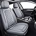 MIROZO Front Seat Covers Gray2PCS Leather Car Seat Covers Waterproof Automotive Seat Covers Car Seat Protector Universal Seat Covers for Most Sedan Most Sedan SUV Pickup TruckGrey2PCS - Image 2