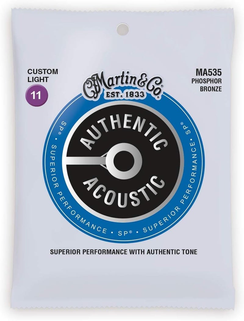 Martin MA535 Authentic Acoustic - SP - Phosphor Bronze Custom Light Guitar Strings (11-52) - Image 4