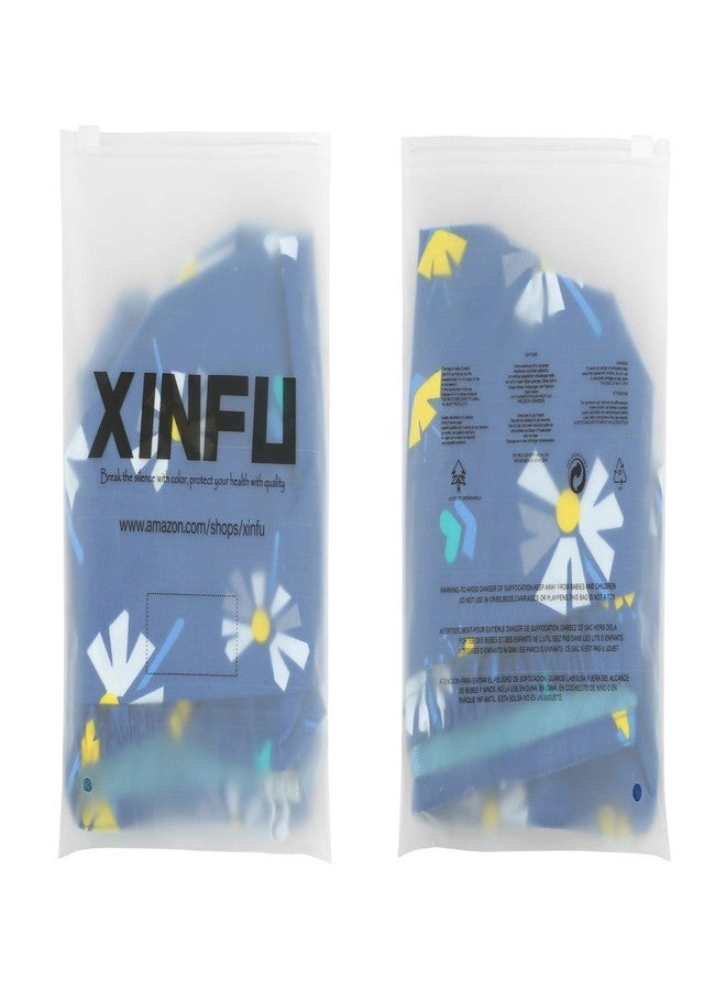 XINFU 1pc Women's Bouffant Scrub Cap for Long Hair Ladies, Navy Dandelion, Free size - Image 5