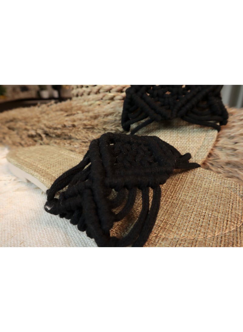 انتيكيانو سليبر مكرمي – تصميم بوهيمي يدوي من القطن – المقاسات 38 - Image 3