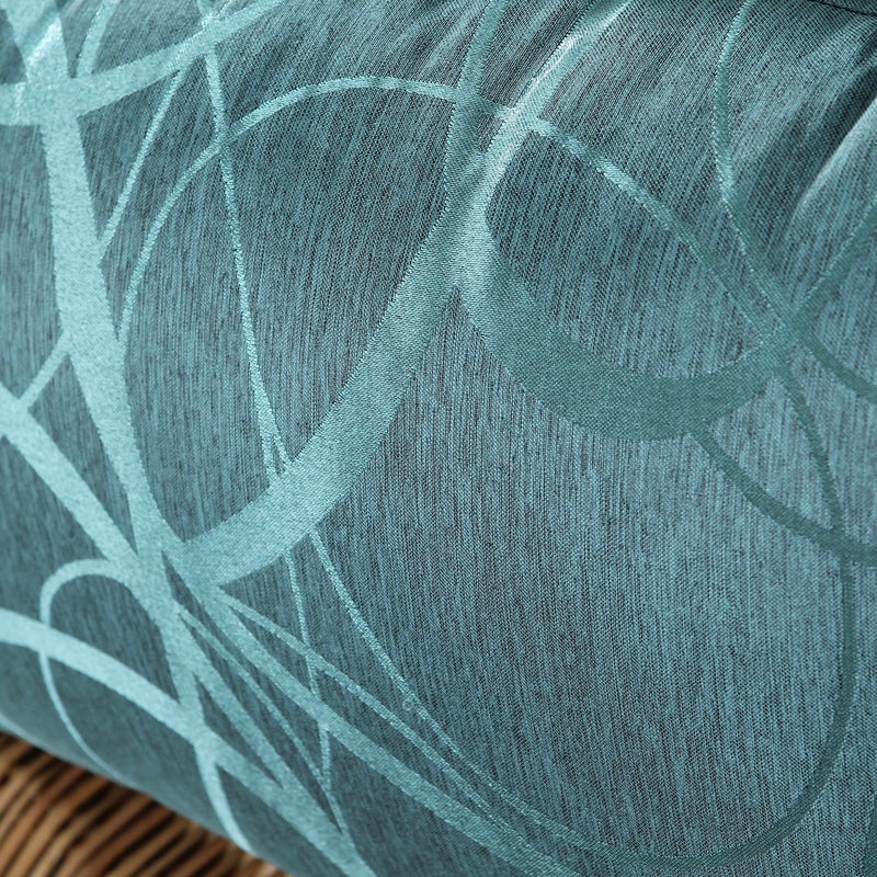CaliTime Throw Pillow Cases CaliTime Modern Shining Dull Contrast Circles Rings Geometric Cushion Covers Shells for Couch Sofa Home Decor 12 X 20 inch Pack of 2 Teal  - Image 5