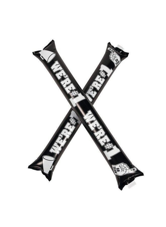 Fun Express Black School Spirit Boom Sticks (12 Pairs) Noise Maker And School Supplies  - Image 1