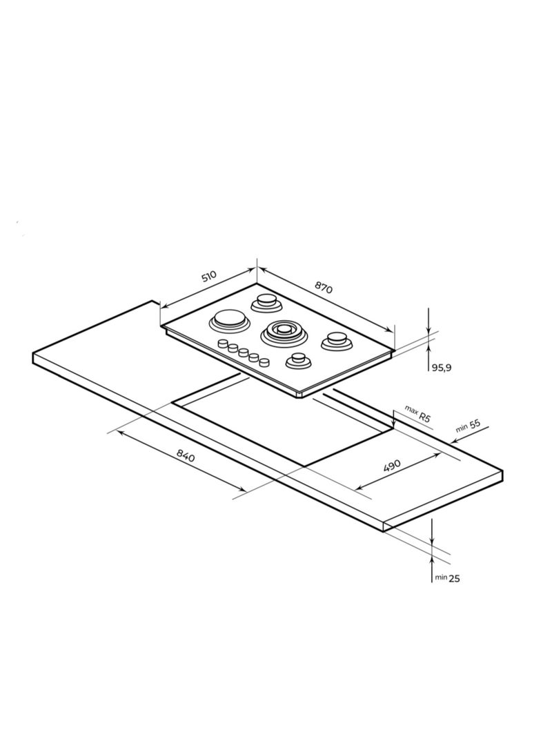 MILLEN - Built in Gas Hob 90 cm - Image 1