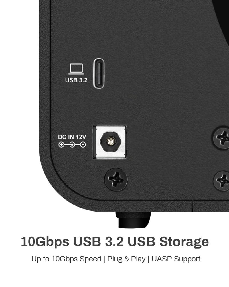 TERRAMASTER تيراماستر D8 هجين HDD NVMe حاوية USB 3.2 Gen 2 10Gbps نوع C 8Bay تخزين USB (بدون قرص) - Image 3