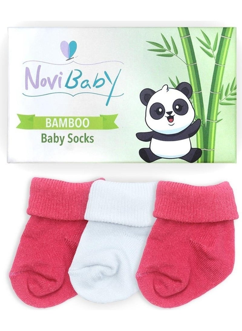 3-Piece Bamboo Newborn Baby Socks I White Candy I Girl Boy Baby Socks - pzsku/Z5AC372F3F2083BB93677Z/45/_/1731053446/a6d5eb1e-69d3-492c-ae73-9c315000d9ed