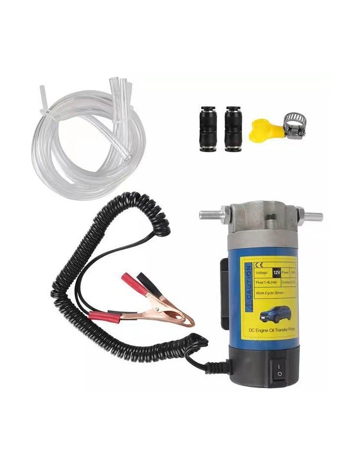 مضخة استخراج زيت 12 فولت 100 واط، مضخة نقل زيت، مضخة استخراج سوائل ديزل، مضخة شفط زيت منخفضة الضوضاء، مناسبة للقوارب/الشاحنات/الدراجات النارية - Image 1
